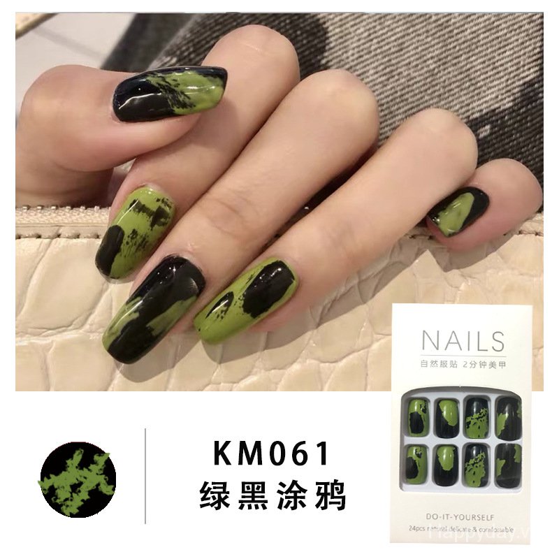 [Hàng mới về] Set 24 móng tay giả trang trí nghệ thuật độc đáo cho nữ