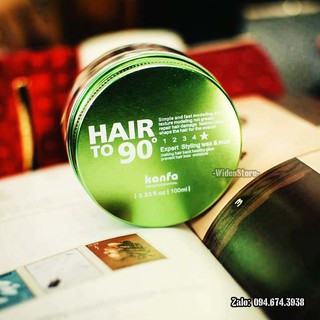 Combo sáp vuốt tóc Kanfa (Hair to 90 hộp xanh lá) và gôm xịt tóc Luxurious