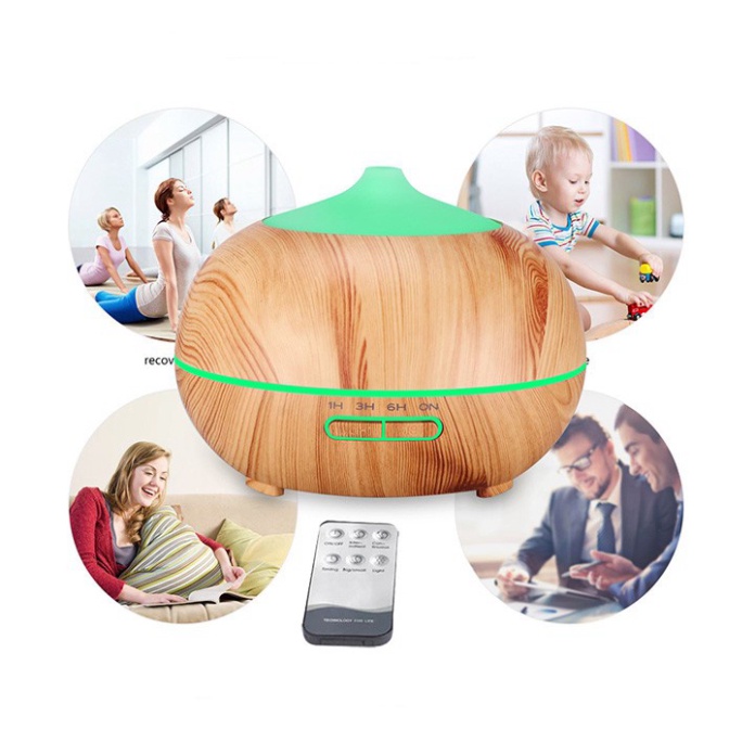 Máy xông tinh dầu, phun sương tạo độ ẩm, có đèn LED cho phòng làm việc / phòng ngủ [ Hàng Cao Cấp ]
