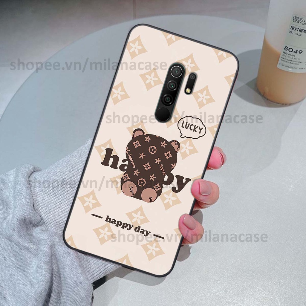 Ốp Xiaomi Redmi 9 gấu be@rBrick gấu Teddy Kaws siêu đẹp, phong cách, cá tính