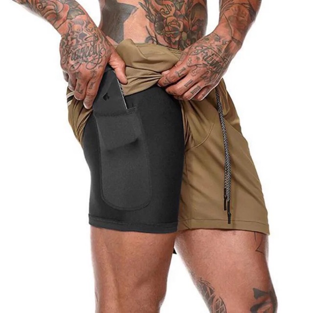 Quần thể thao,tập gym hai lớp bảo vệ cơ đùi | BigBuy360 - bigbuy360.vn