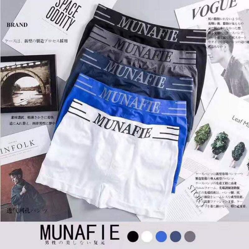 Sét 5c quần sịp đùi nam munafi sexy love, quần sịp đùi nam co giãn 4 chiều