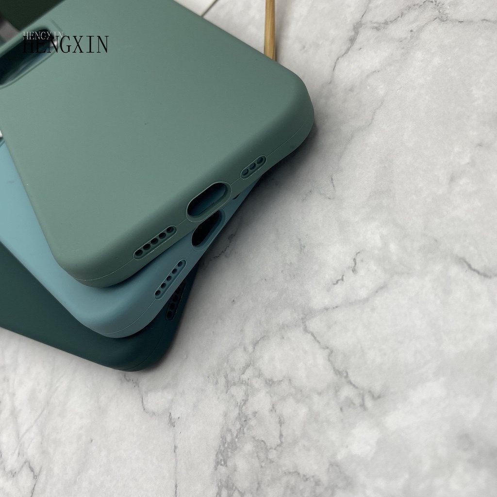 Ốp Điện Thoại Silicone Chống Rơi Màu Xanh Lá Cho iPHONE 6S 7 8 SE 2020 XS XR 11PROMAX 12 12PROMAX 13MINI 13 13PROMAX