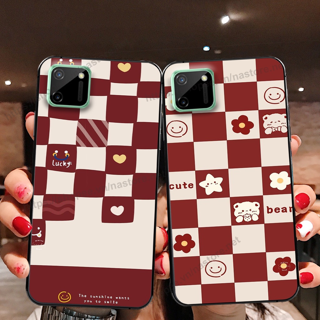 Ốp lưng Realme C11 / Realme C11 2021 / Realme C20 trái tim hình gấu cute cá tính, giá rẻ, cực bền