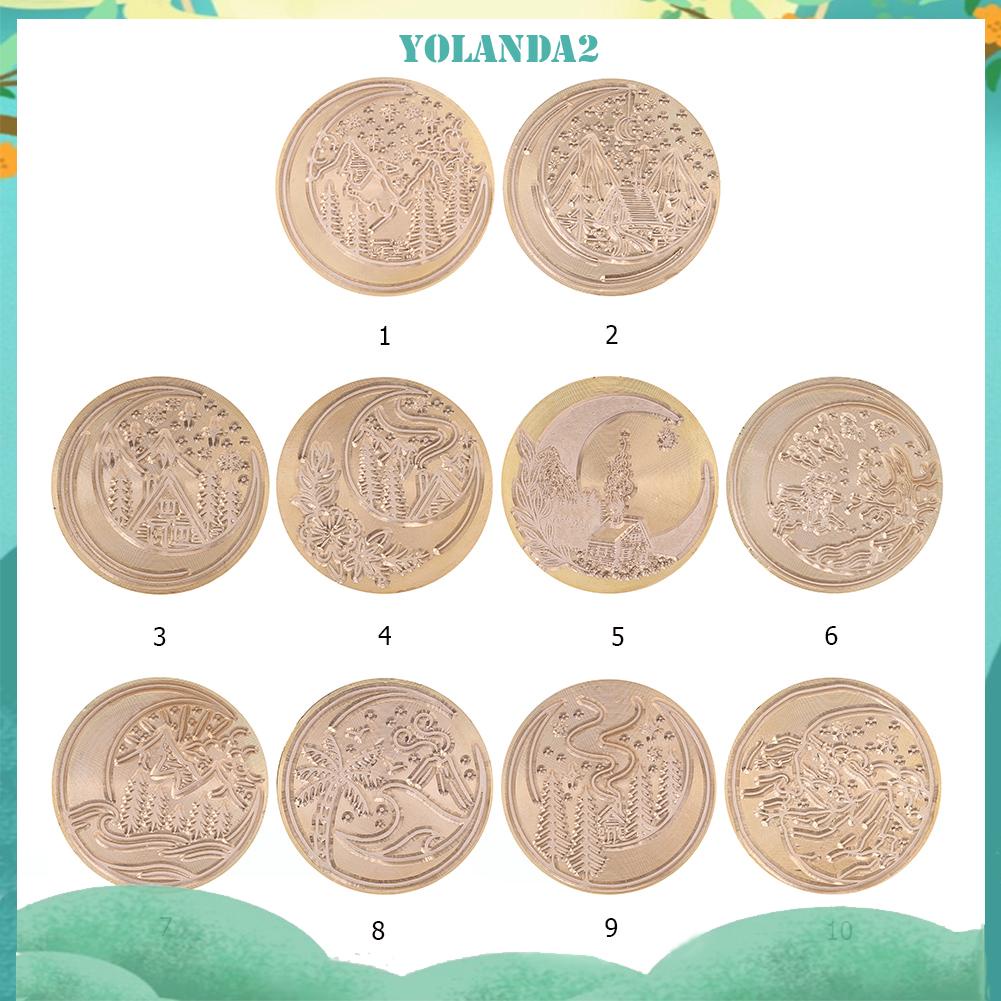 Con dấu sáp niêm phong thiệp hình mặt trăng cổ điển DIY