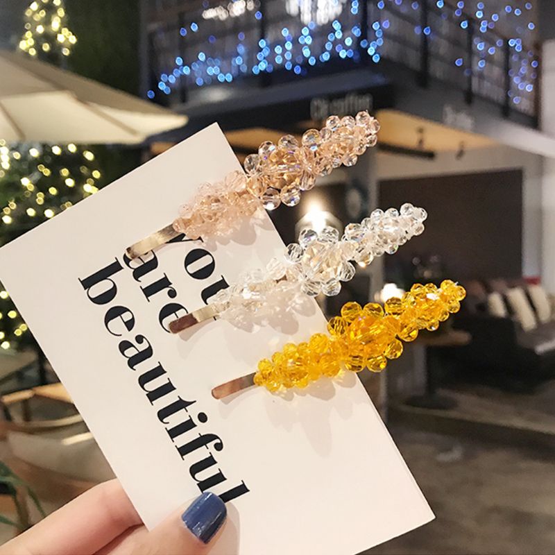 Kẹp Tóc Hình Hoa Bằng Hợp Kim Kim Loại Một Kiểu Bất Đối Xứng Cho Nữ