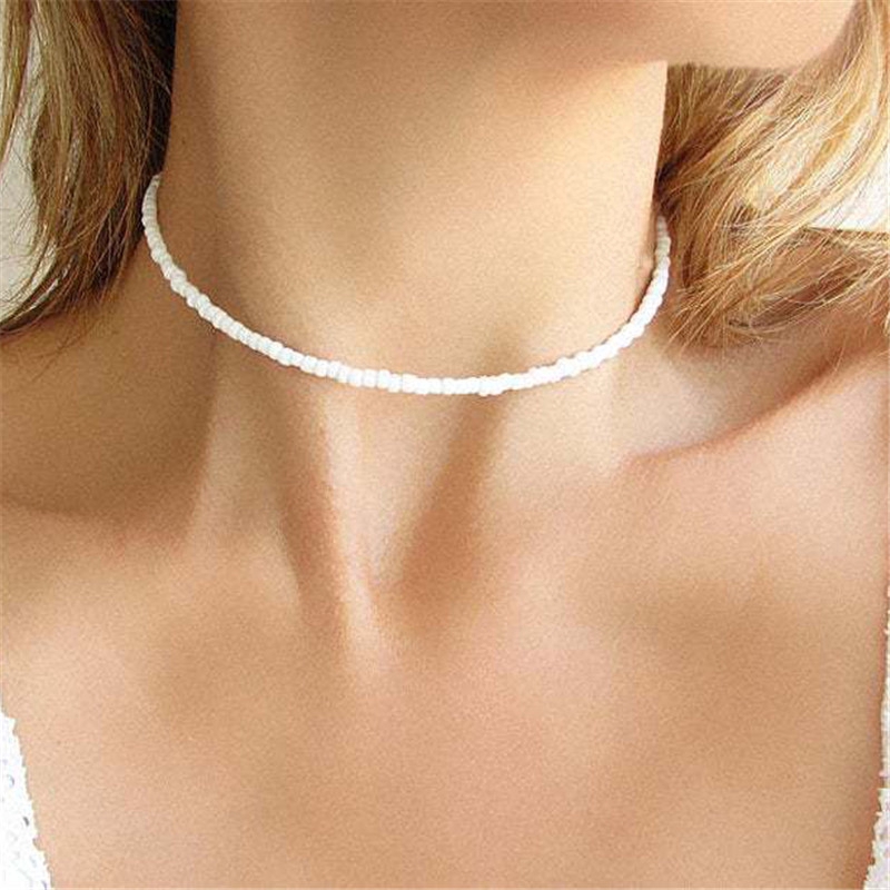 Vòng cổ choker WE FLOWER chuỗi hạt nhiều màu sắc phong cách bohemian thời trang đơn giản dành cho nữ
