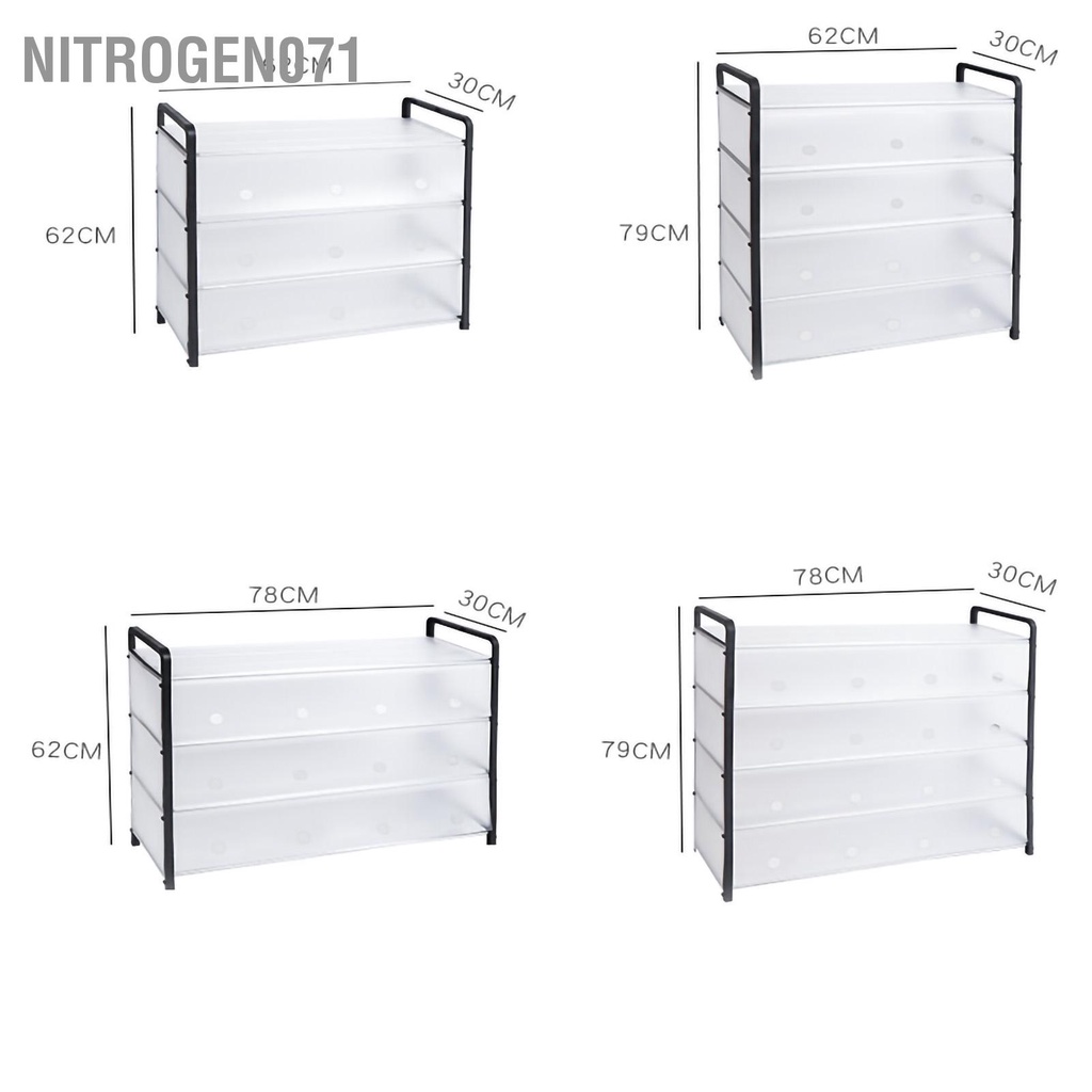 Nitrogen071 GIÁ ĐỂ GIÀY CHỐNG BỤI, KỆ GIÀY 5 TẦNG ,để giày dép lắp ghép thông minh bằng nhựa và inox chống bụi - cho ký túc xá gia đình
