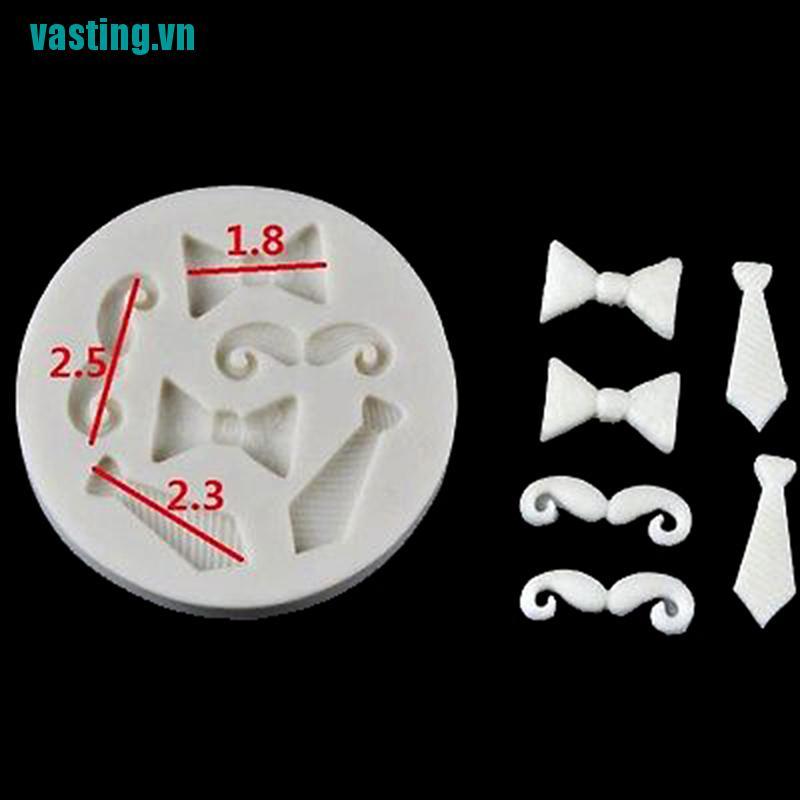 V☆Khuôn Silicone Nhấn Bánh Hình Ria Mép