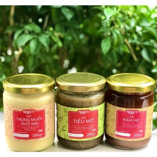 Combo 3 sốt Mắm Me + Tiêu Mơ + Trứng Muối Phô Mai