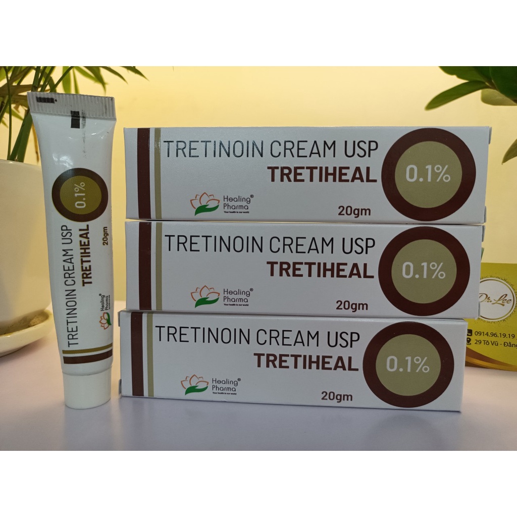 Tretiheal - Tretinoin Cream USP Kem giảm mụn, chống lão hóa 20g [ CHÍNH HÃNG ]