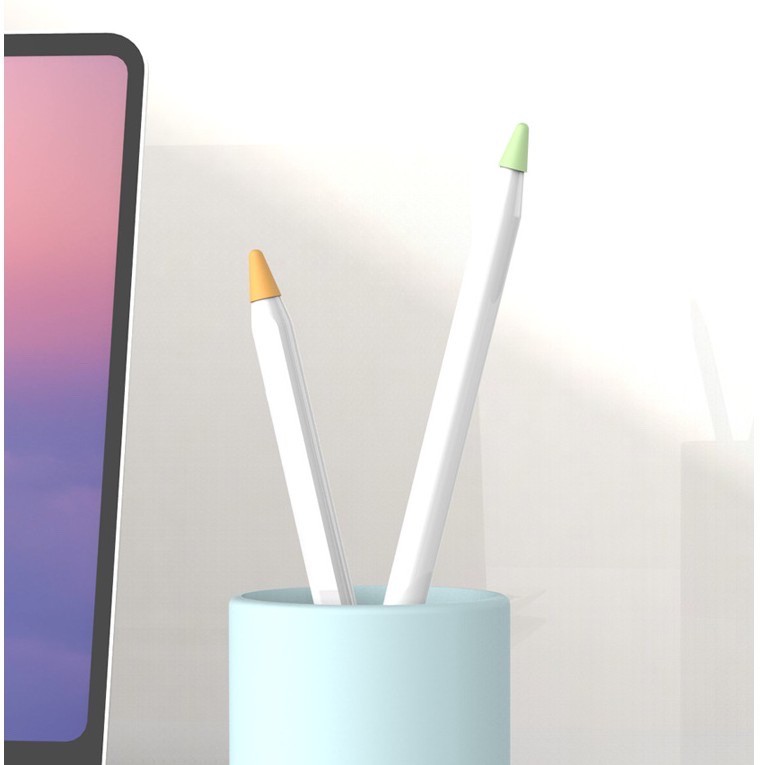 [MÃ MACHM10K giảm 10k đơn bất kỳ] Bộ 10 nắp bọc bảo vệ đầu bút cảm ứng Apple Pencil 1 2 bằng silicon thay thế tiện dụng