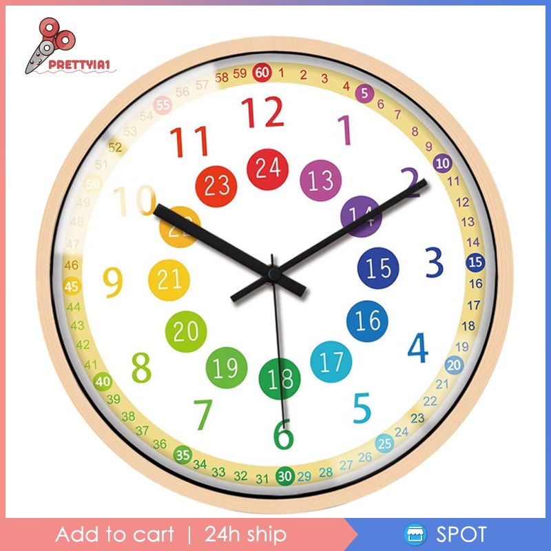 [Prettyia1] Đồng Hồ Treo Tường Chạy Pin 12 &quot;