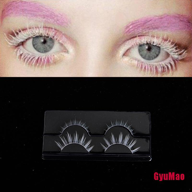 Bộ 2 Cặp Lông Mi Giả Mềm Mại Và Dưới Màu Trắng Dùng Trang Điểm