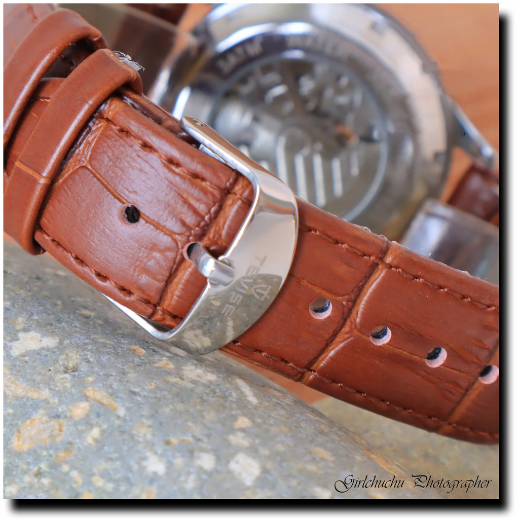 Đồng hồ cơ nam dây da cao cấp Tevise T820B-3 full box, mặt kính sapphire chống xước, chống nước, bảo hành 03 năm