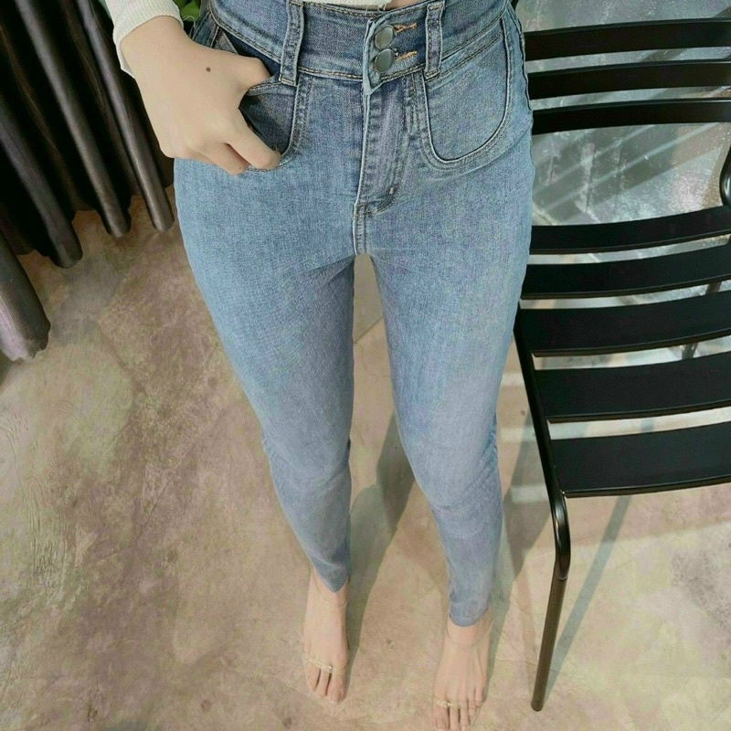 Quần JEAN DÀI TÚI KIỂU 2 NÚC FOM SIÊU CAO