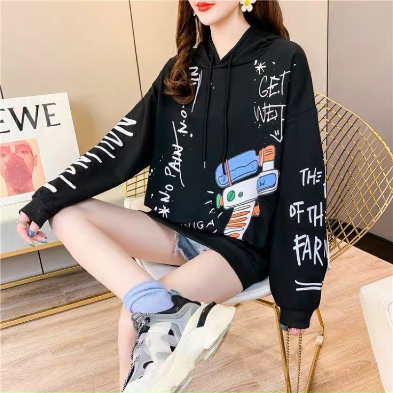 [Mã FAGREEN1505 giảm 10% tối đa 30K đơn 99K] Áo khoác Hoodie in hình ngộ nghĩnh | BigBuy360 - bigbuy360.vn
