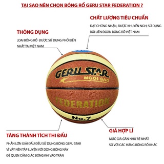 Bóng rổ GERU STAR Federation - Bóng thi đấu chính thức Liên Đoàn Bóng Rổ Việt Nam Choibongro.vn thumbnail