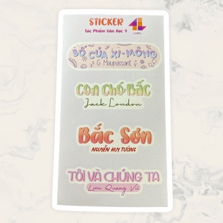 Sticker Văn Học Lớp 9 ( Cả Năm )