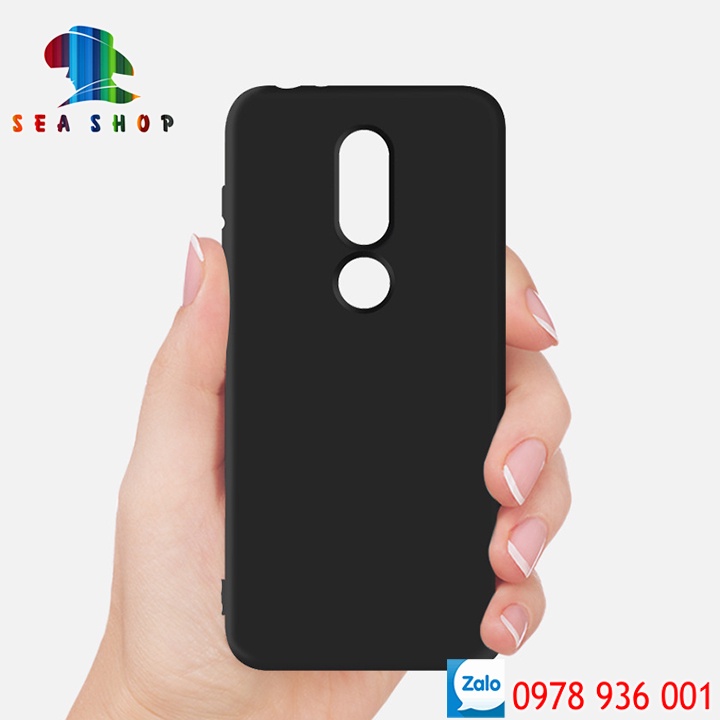 Ốp lưng Nokia X5 - Nokia 5.1 Plus nhựa dẻo - màu đen huyển bí - ốp chống sốc, Kính cường lực 9D full màn