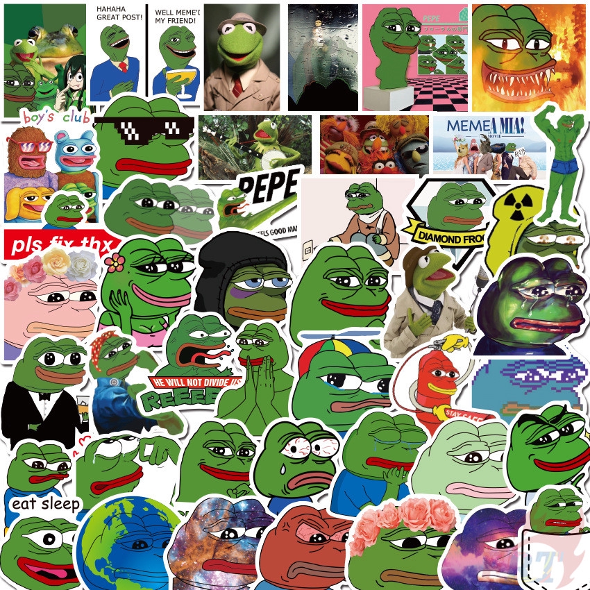 ❉ Pepe The Frog Series 01 - Cartoon Stickers ❉ 50Pcs/Set Sad Frog Waterproof DIY Decals Doodle Stickers