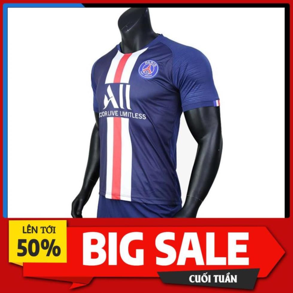 Áo PSG Thun Lạnh cao cấp Chính Hãng, Áo đấu Paris Saint-Germain Xanh Đen * .. New !