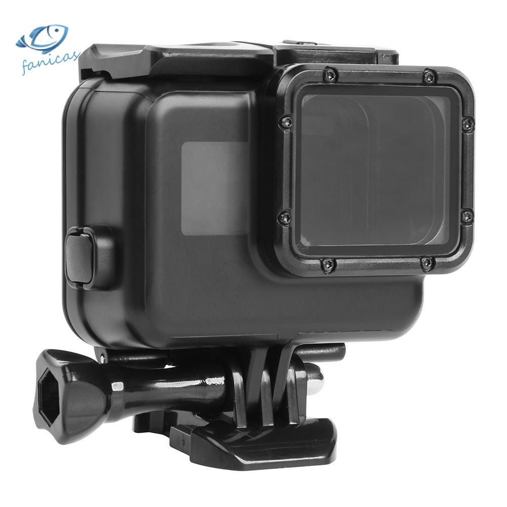 Vỏ bọc bảo vệ camera chống thấm nước hỗ trợ khi lặn sâu 45m màu đen dành cho Gopro Hero 7 6 5