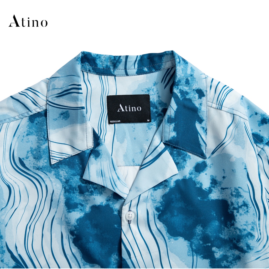 Áo sơ mi cộc tay nam WAVE ATINO vải lụa form regular SM0211 | BigBuy360 - bigbuy360.vn