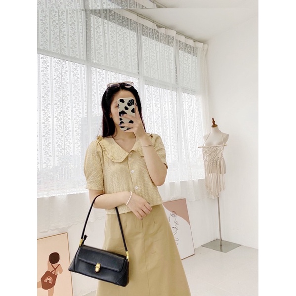 Áo croptop tay bồng