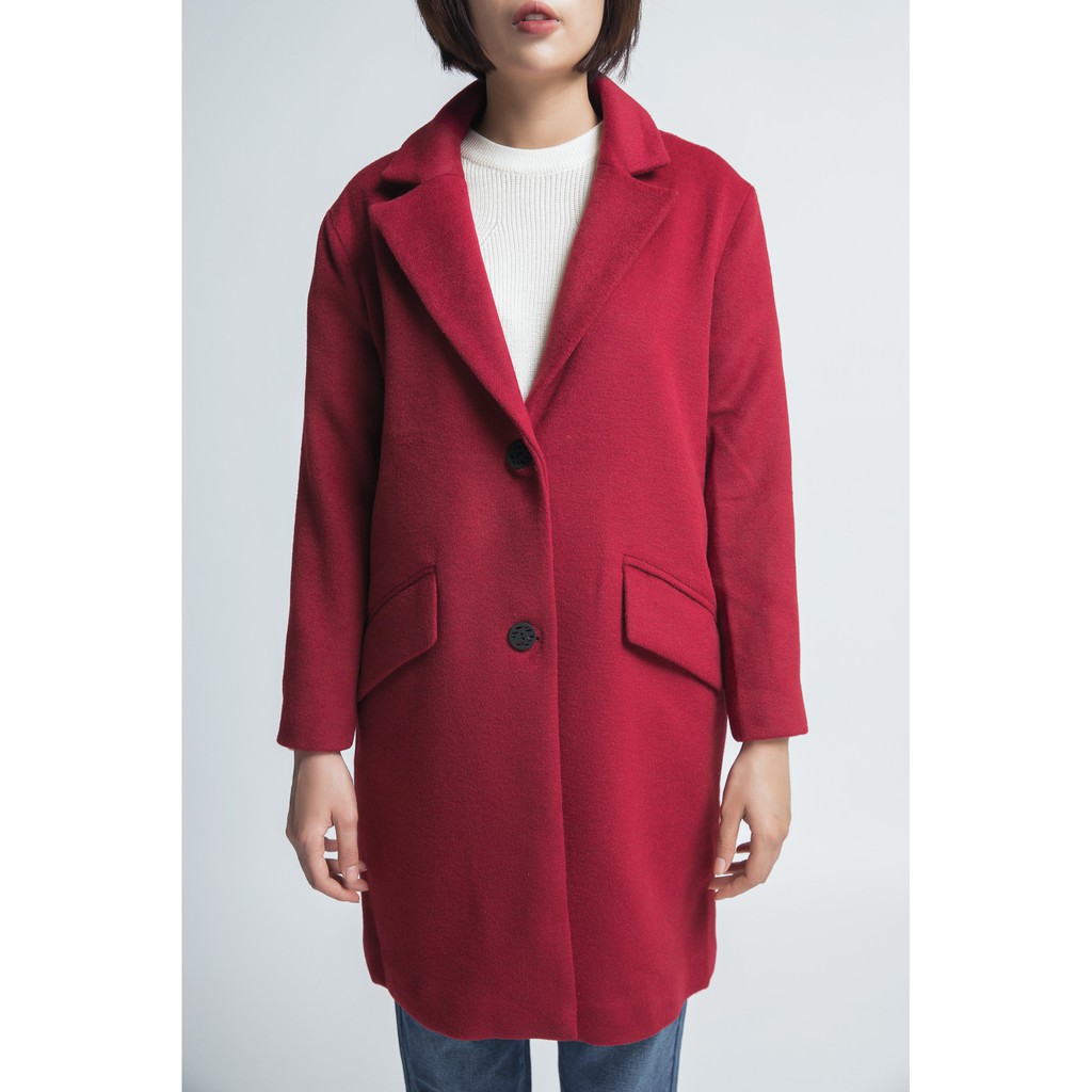 Áo khoác dạ nữ dáng dài IVY moda MS 71M1243