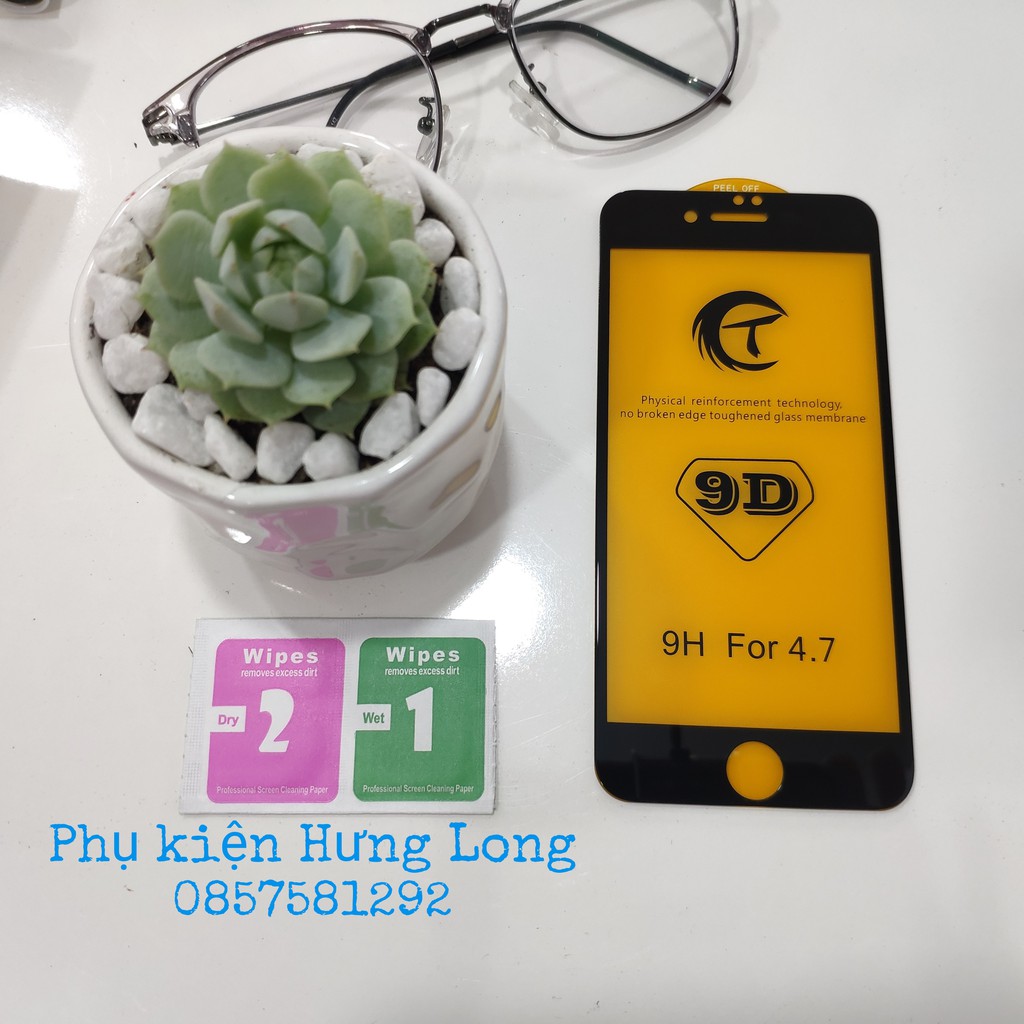 Kính Cường Lực 9D chữ T Iphone Full Màn Hình