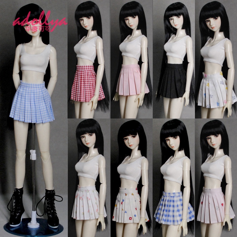 BJD Đầm Ngắn Cho Búp Bê 1/3 1/4 42-60cm Đồng phục JK