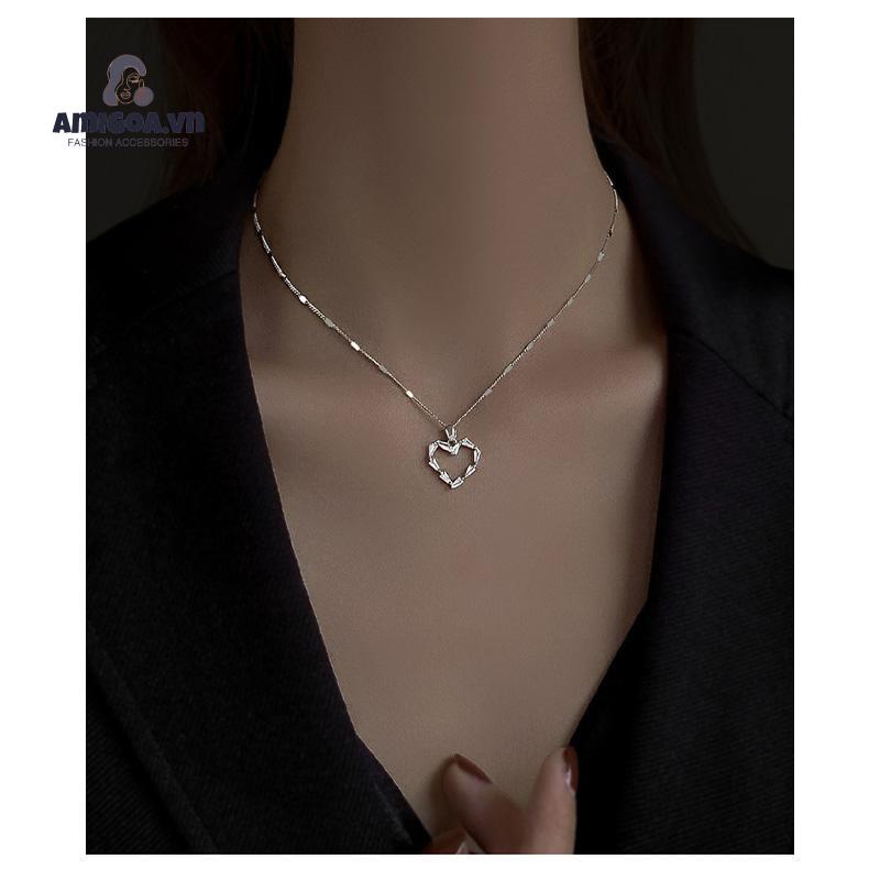 ✨✨vòng cổ trái tim Vòng cổ Nữ Đính Đá Zircon Sang Trọng