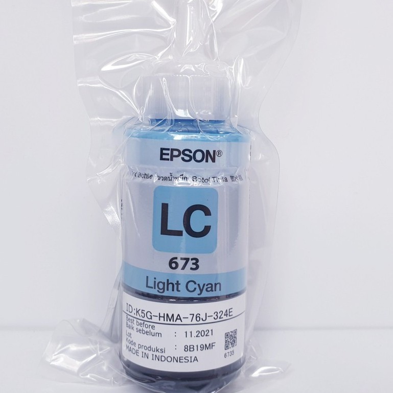 ☘️Mực in màu E.p,son T673 mực máy in E.pson L800 / L810 / L805 / L850 / L1800 nhập khẩu màu Xanh nhạt