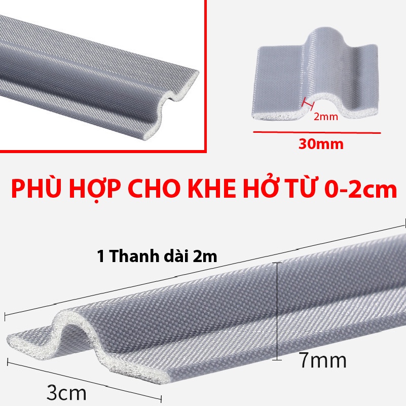 Thanh nẹp dán cửa sổ ⭐ Ron chắn khe hở KINGRON ngăn côn trùng chống bụi chống thoát hơi máy lạnh cách âm