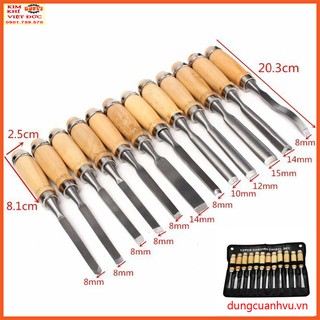 Bộ đục gỗ 12 cái,bộ đục trạm khắc trổ.