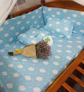 Vải thô mặt lụa hình đám mây 1m*1,6m