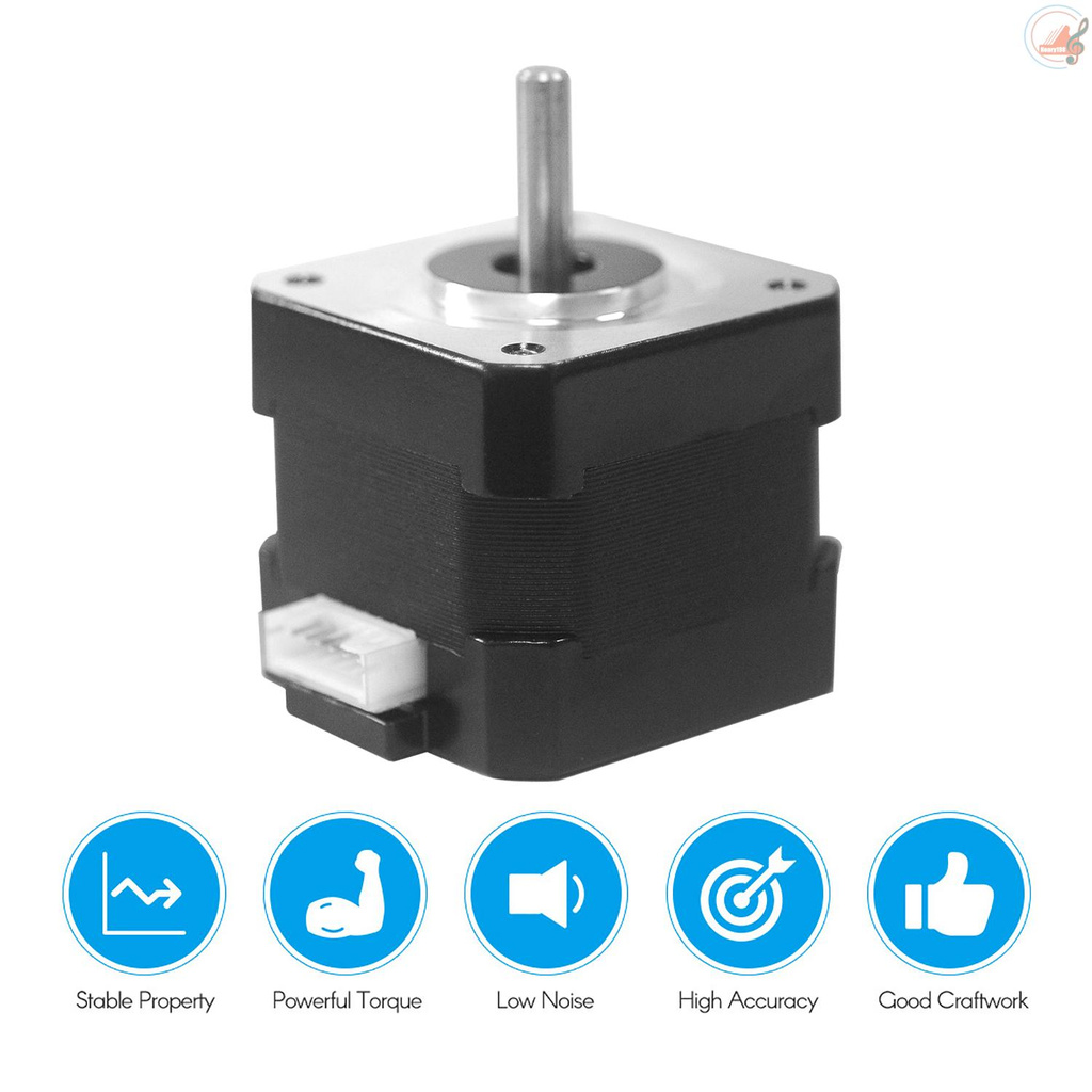 Aibecy 3D Printer Parts 42-40 Stepper Motor 2 Phase 1.8 Degree Step Angle 0.4N.M 1A Step Motor (17HS4401) for Creality CR-10 CR-10S Ender 3 3D Printer