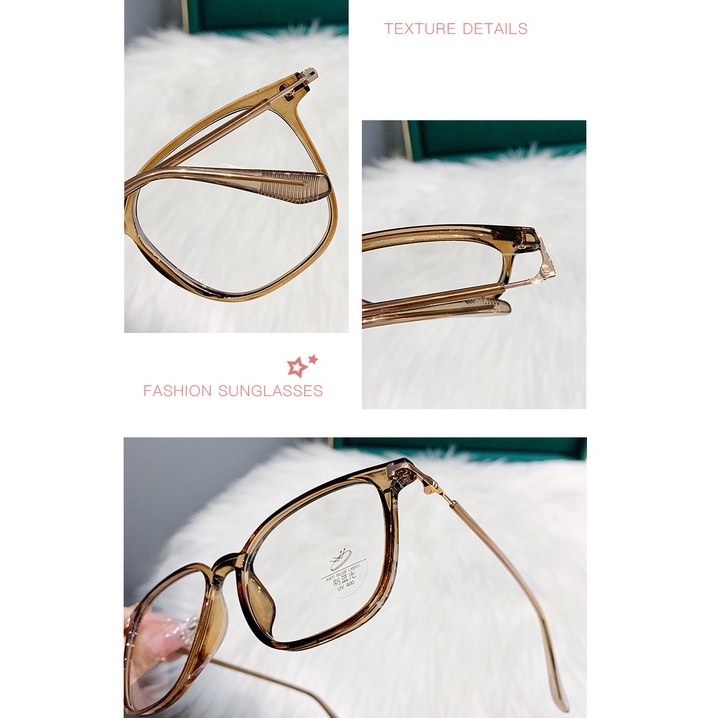Mắt Kính TR90 Chống Ánh Sáng Xanh Dương / Nâu Lạnh Mẫu Mới Với Gọng Kính Cùng Màu Cho Học Sinh Nam Và Nữ