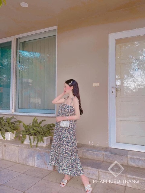 ‼️❤️váy 2 dây hoa nhí maxi ‼️❤️