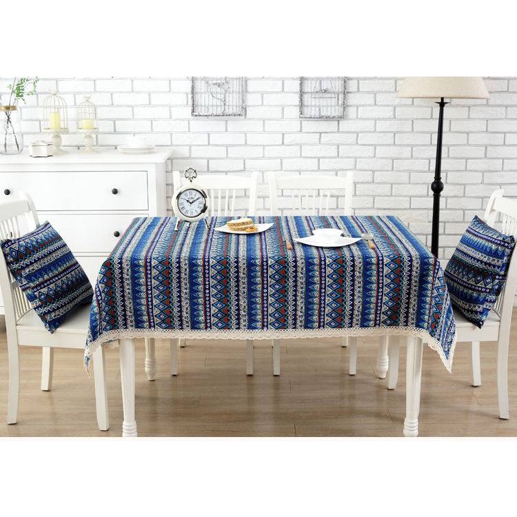 Khăn trải bàn tròn phong cách Bohemian cổ điển