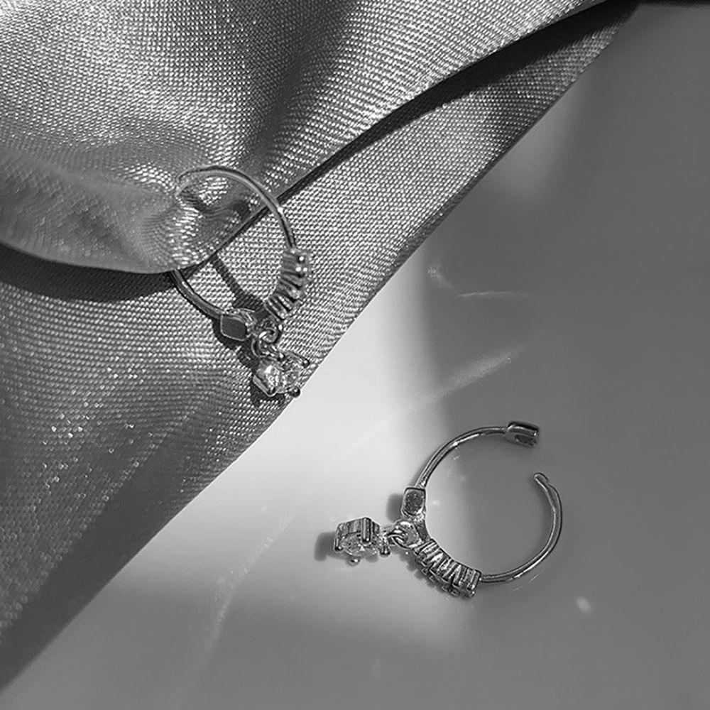 USNOW Khuyên Tai Tròn Đính Đá Zircon Đơn Giản Dễ Thương Phong Cách Hàn Quốc Dành Cho Bạn Nữ