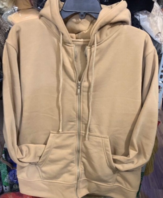 ÁO HOODIE ZIPPER MÀU KEM