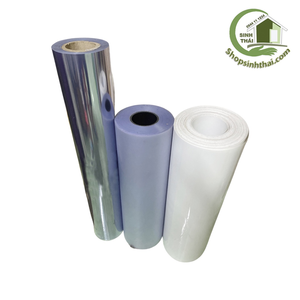 Màng nhựa cứng màu trắng đục mờ, trắng sữa và trắng trong [ 1 mét x khổ 60cm và 80cm ]