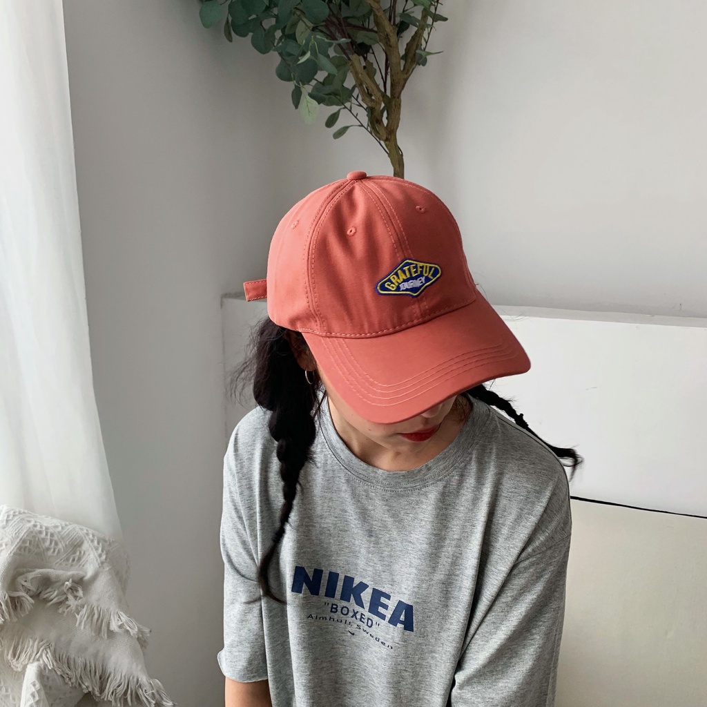 Nón/Mũ Lưỡi Trai Ulzzang Vintage Vải Cotton Cao Cấp Trơn Họa Tiết Thêu Chữ 3 Màu Phong Cách Hàn Quốc - Iclassy_shoes