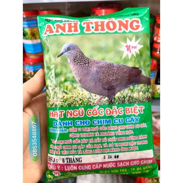 Hạt Ngũ Cốc Chim Cu Gáy Anh Thông 200gr - Thức Ăn Chim