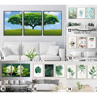 Bộ 3 tranh cây thiên nhiên đẹp mát mẻ phù hợp treo tưởng phòng khách, phòng ăn, phòng ngủ, tranh treo tường giá rẻ