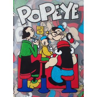 Sticker hình ủi nhiệt Popeye kích cỡ 6.5cm x 8.5cm