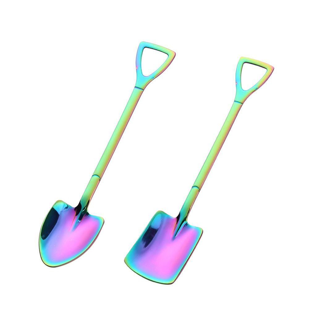 FOREVER Set 2 Muỗng Cà Phê Bằng Thép Không Gỉ Phong Cách Retro