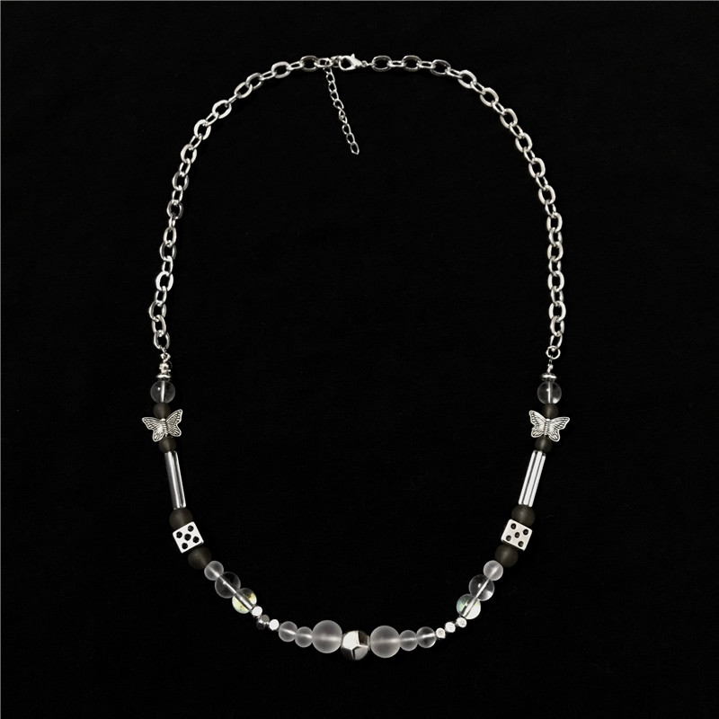 Dây chuyền mặt bướm xúc xắc phong cách hip hop Hàn Quốc đa năng cho nam nữ 22487